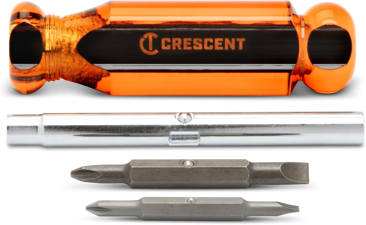 Crescent CS61N 6-in-1 Interchangeable Bit Screwdriver, Red Handle - Image 4