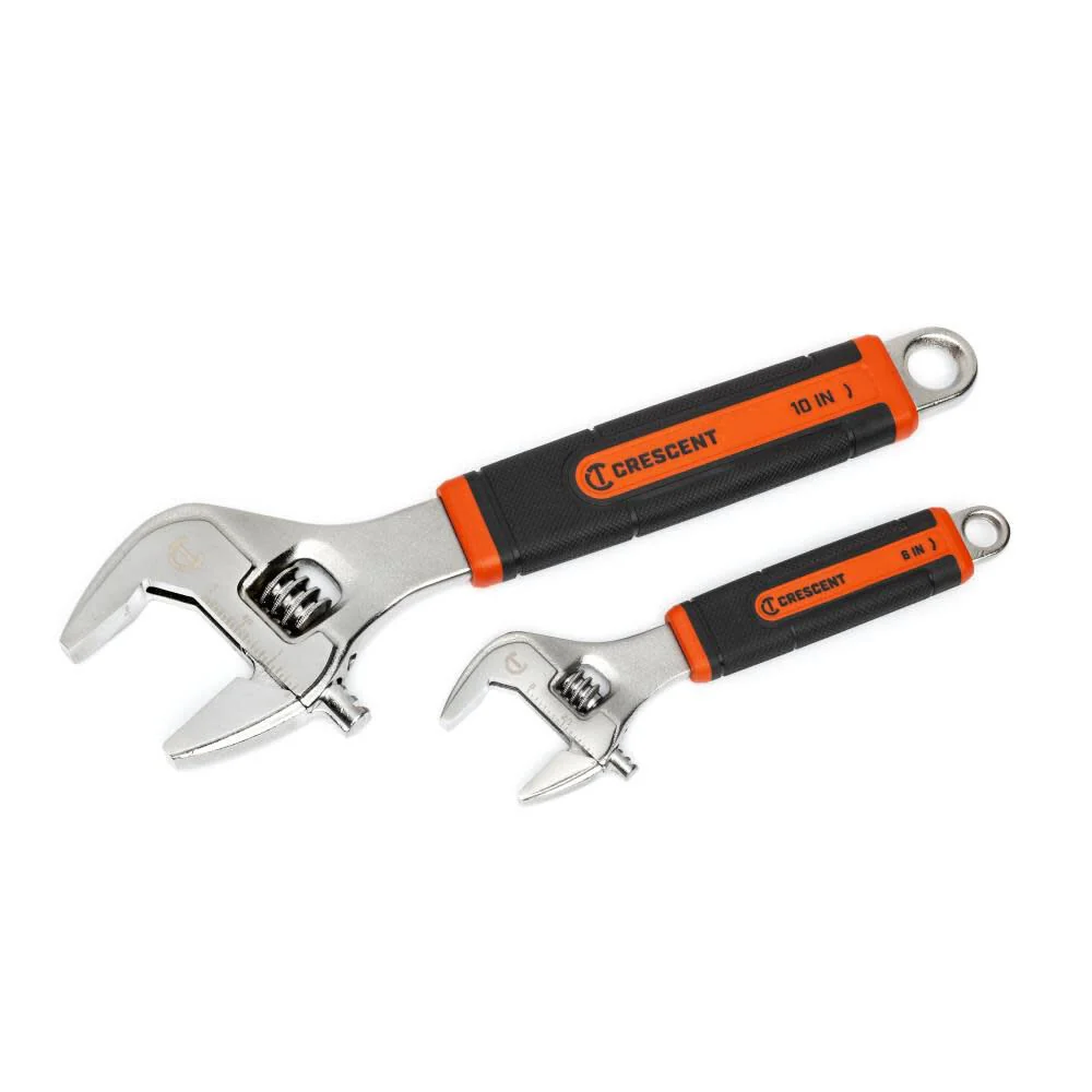 Crescent 6 Inch & 10 Inch Cushion Grip Adjustable Wrench Set 2pc - Image 2