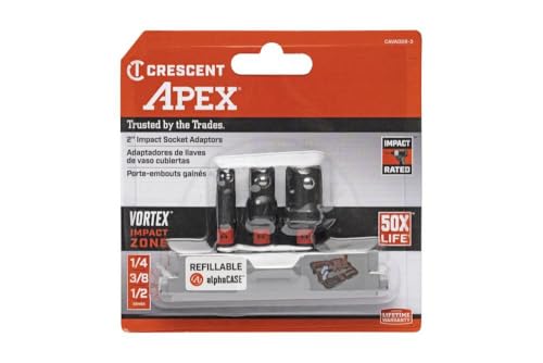 Crescent Apex 3 Pc. VORTEX Impact Socket Adapter Set - CAVAD2R-3 - Image 6
