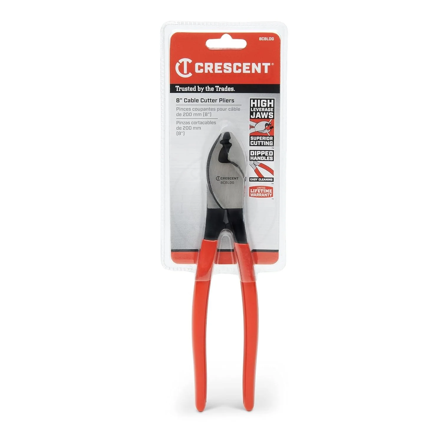 Crescent 8CBLDG 8" Cable Cutter Dipped Handle Pliers - Image 2