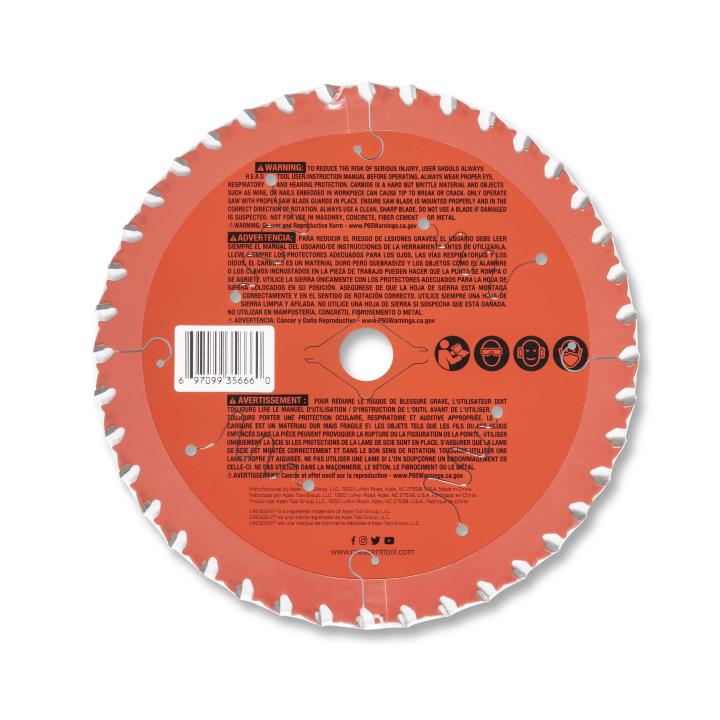 Crescent CSBFF-640 6-1/2" x 40-Tooth FineCut Fine Finishing Circular Saw Blade - Image 8