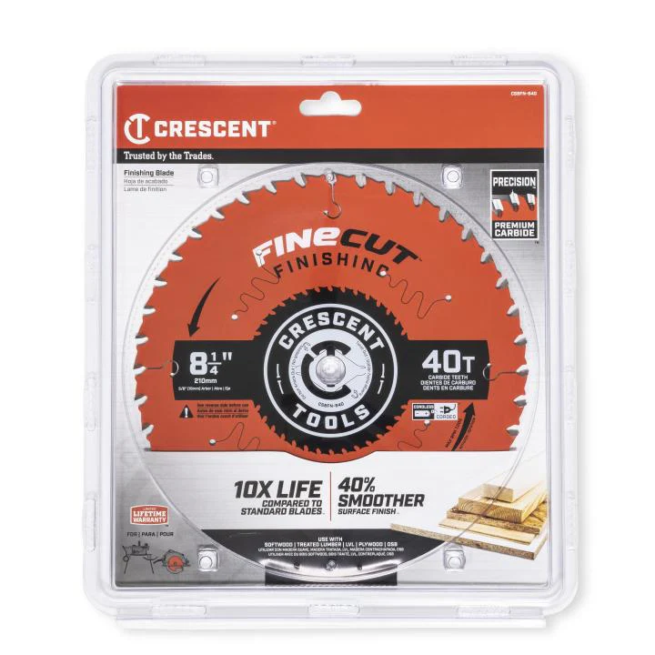 Crescent CSBFN-840 8-1/4" x 40-Tooth FineCut Finishing Circular Saw Blade - Image 6