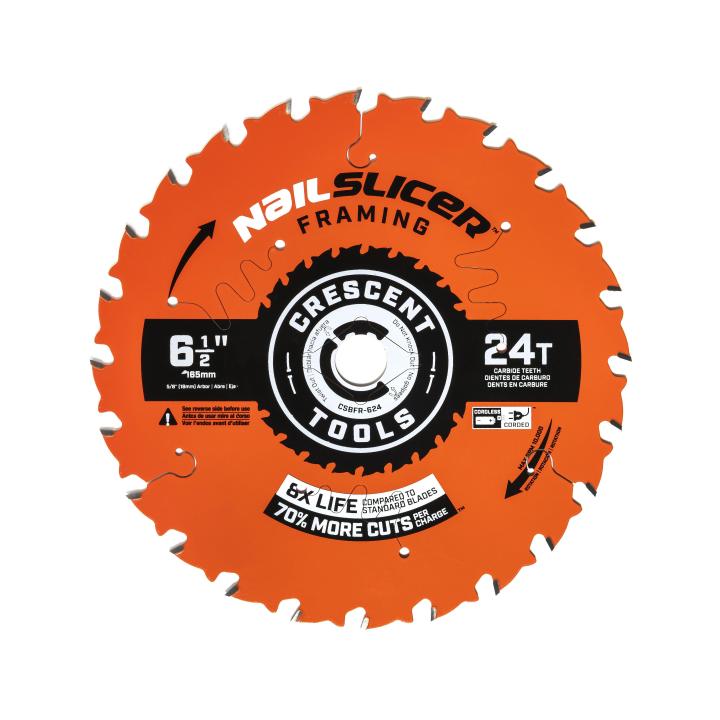 Crescent CSBFR-624 6-1/2" x 24-Tooth NailSlicer Framing Circular Saw Blade