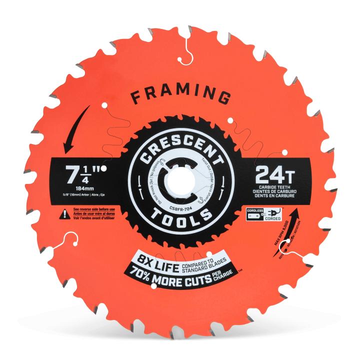 Crescent CSBFR-724 7-1/4" x 24-Tooth NailSlicer Framing Circular Saw Blade