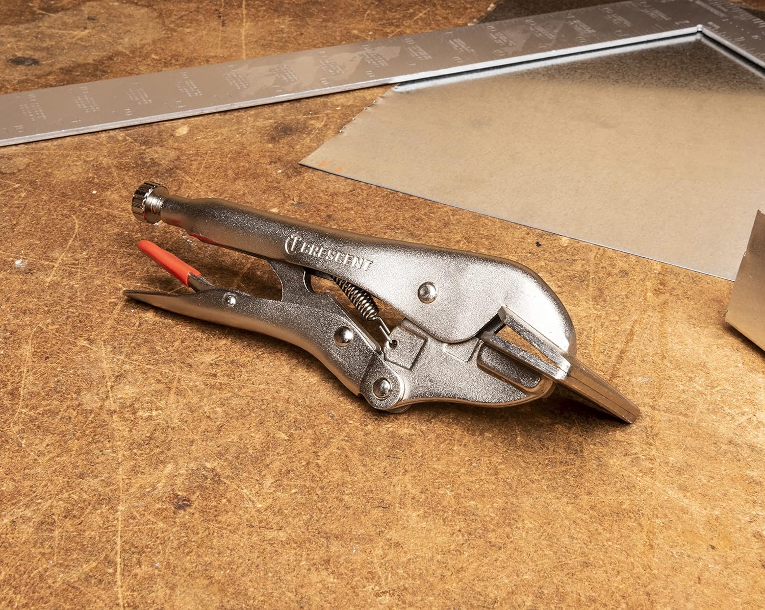 Crescent C8SMVN Locking C-Clamp with Swivel Pad Tips, Heavy-Duty Adjustable Clamp with Hex Key Recess & Compound Action, 11" - Image 2