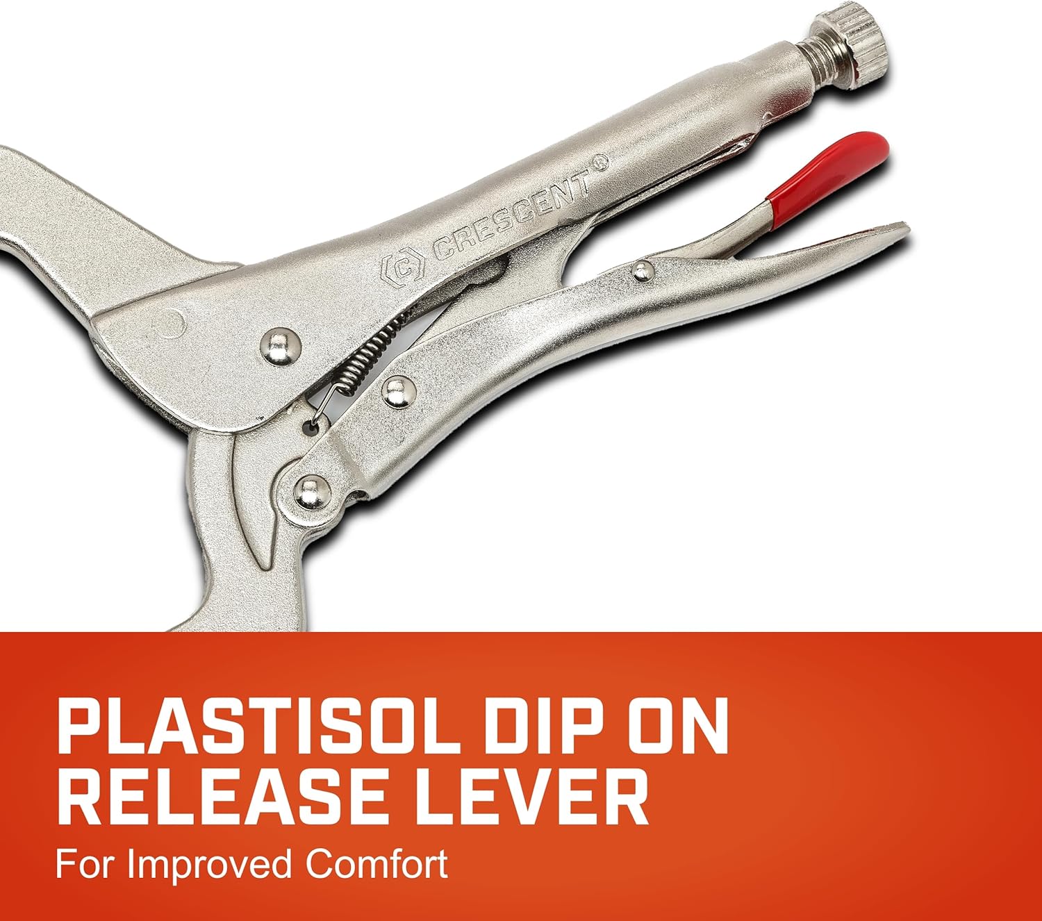 Crescent C11CCSVN Locking 11" C-Clamp with Swivel Pad Tips, Heavy-Duty Adjustable Clamp with Hex Key Recess & Compound Action - Image 4