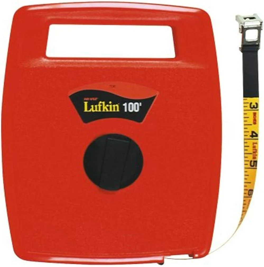 Crescent Lufkin 1/2" x 100' Hi-Viz Orange Linear Fiberglass Tape Measure - 706L - Image 2