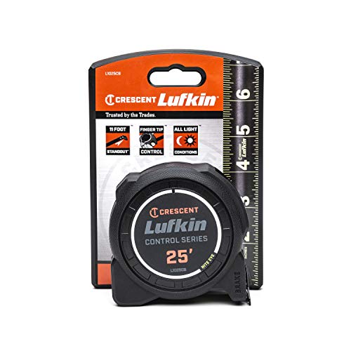 Crescent Lufkin L1025CB-02 1-3/16 x 25' Command Control Series Black Clad Tape Measure - Image 10