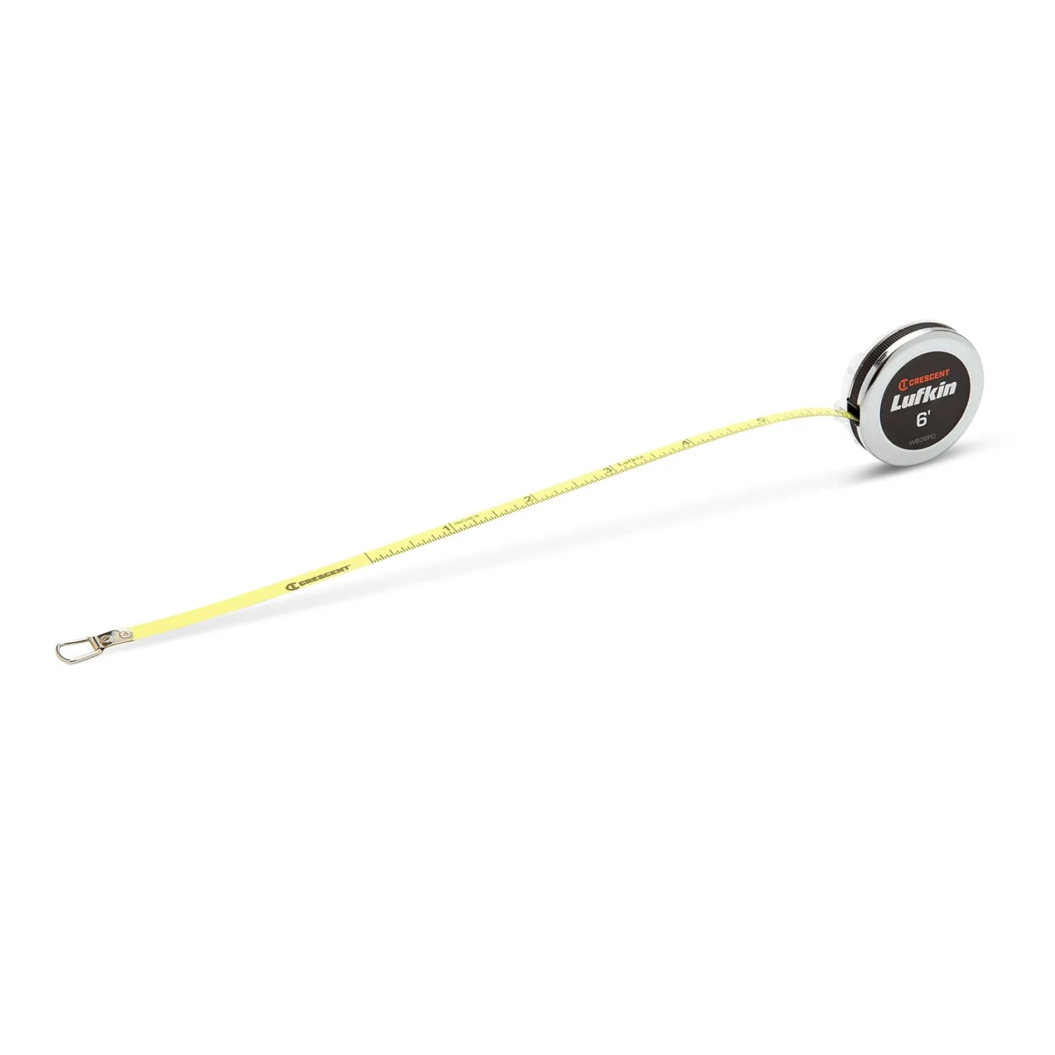 Crescent Lufkin (W606P) 1/4" x 6' Executive Diameter Yellow Clad A19 Blade Pocket Tape Measure - Image 3