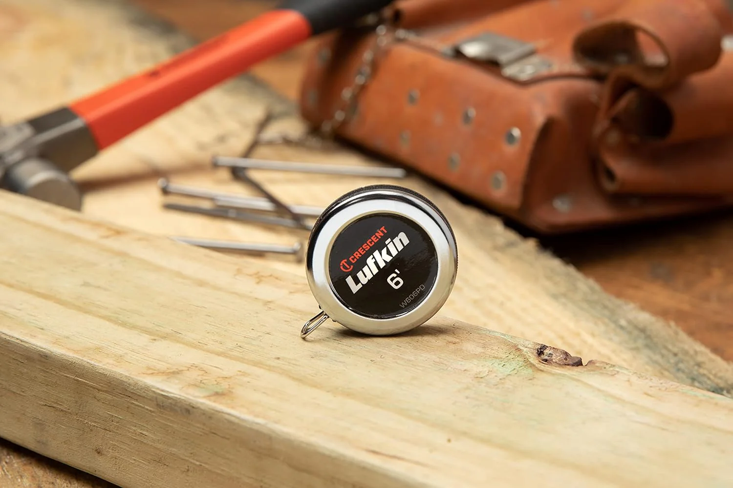 Crescent Lufkin (W606P) 1/4" x 6' Executive Diameter Yellow Clad A19 Blade Pocket Tape Measure - Image 4