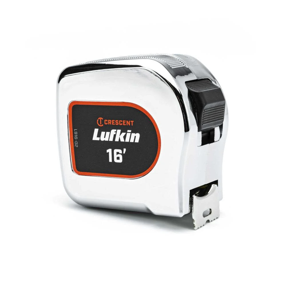 Crescent Lufkin 1" x 16' Chrome Case Yellow Clad Tape Measure - L916-02 - Image 2