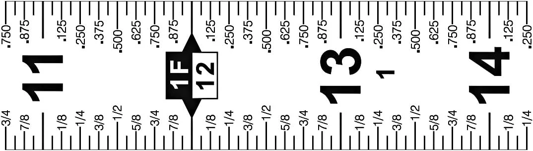 Crescent Lufkin 3/4" x 12' Quikread Power Return Yellow Clad Tape Measure - PQR1312N - Image 4
