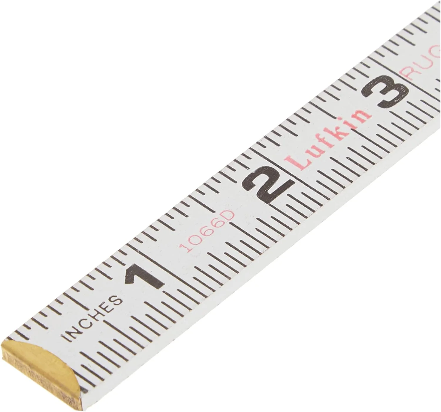 Crescent Lufkin 5/8" X 6' Red End Engineer's Scale Wood Rule - 1066DN, White - Image 6