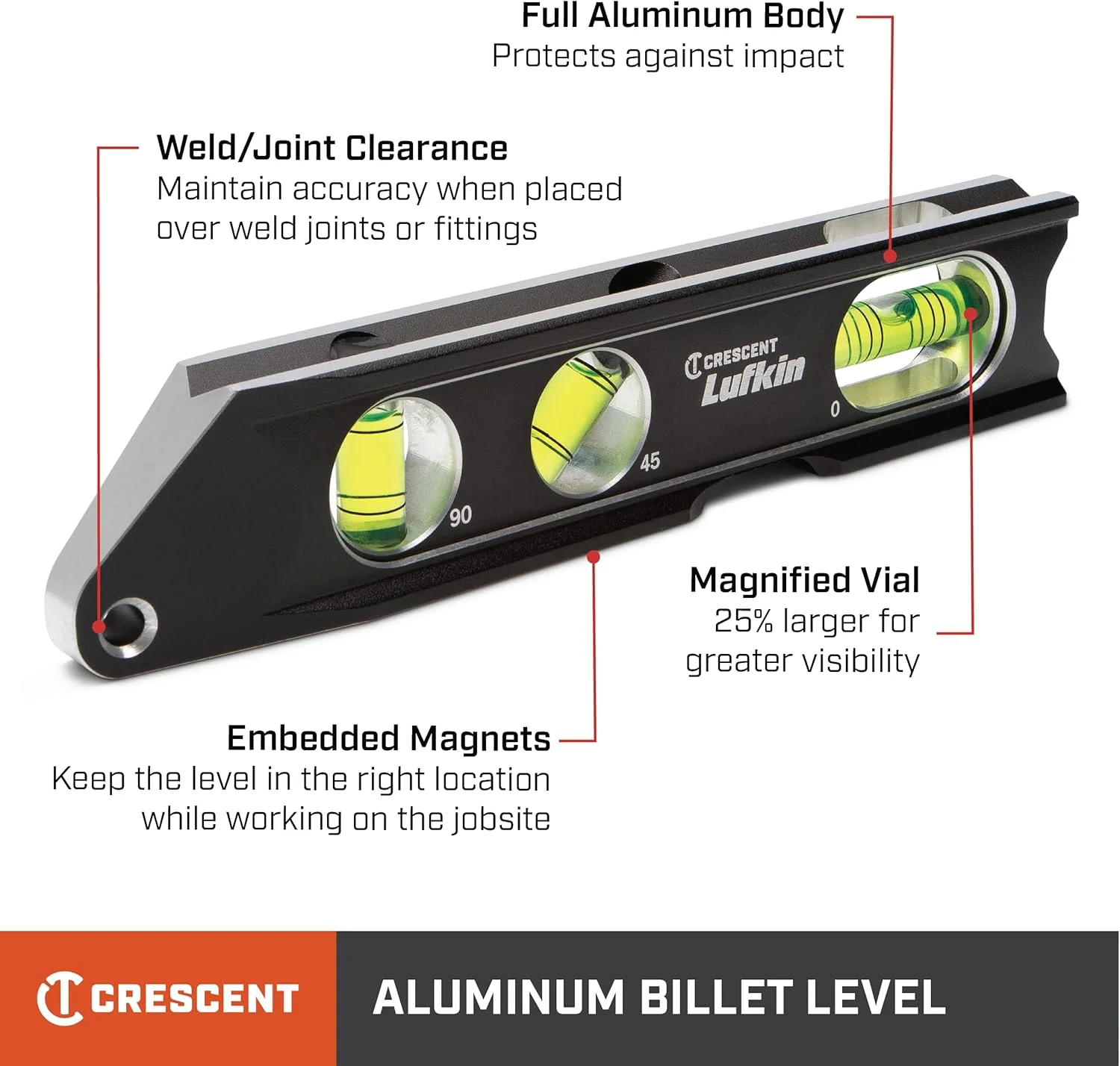 Crescent Lufkin Aluminum Billet Level - LBL1100-02 - Image 5