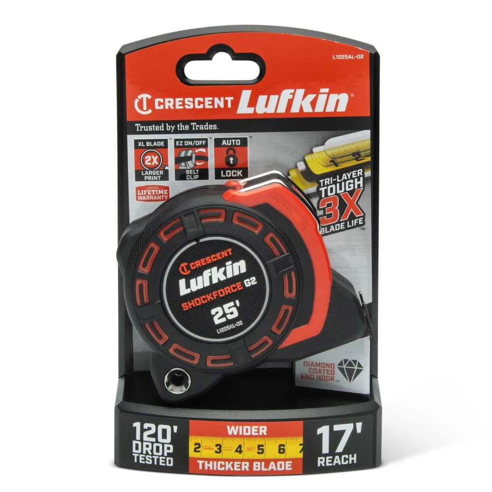 Crescent Lufkin Shockforce G2 Auto Lock Tape Measure 1-1/4 In. x 25' - Image 5