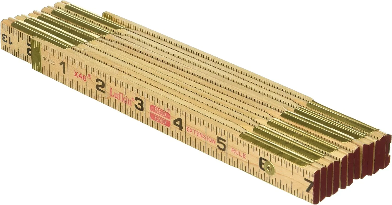 Crescent Lufkin Wood Rule, 6' Brass Ext, Brown - X46SLN - Image 2
