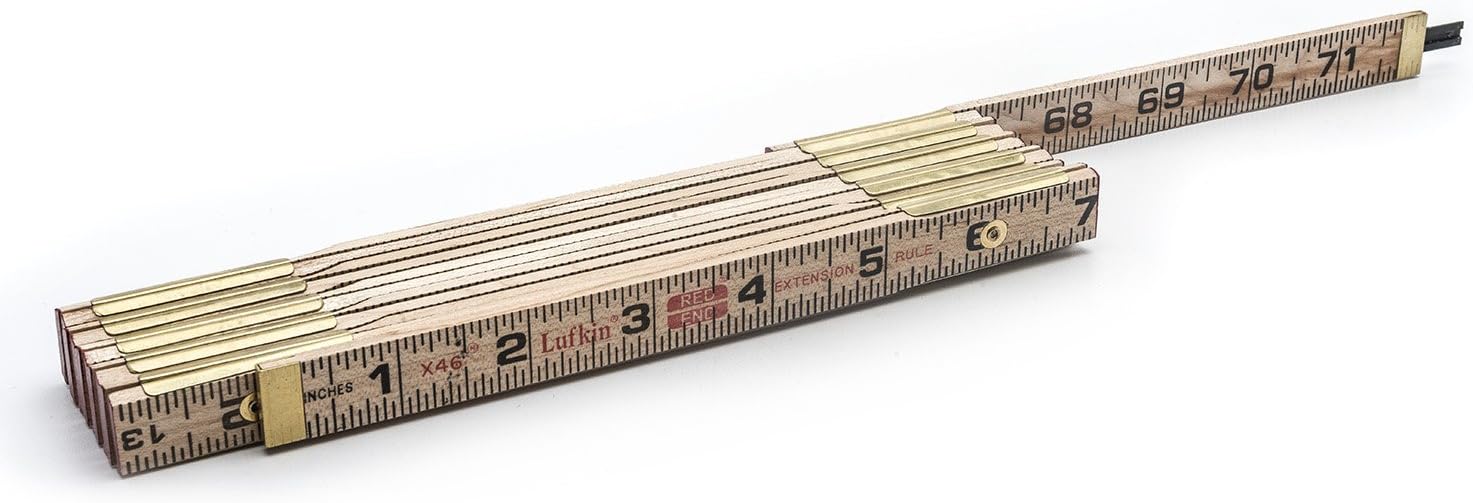 Crescent Lufkin Wood Rule, 6' Brass Ext, Brown - X46SLN - Image 4