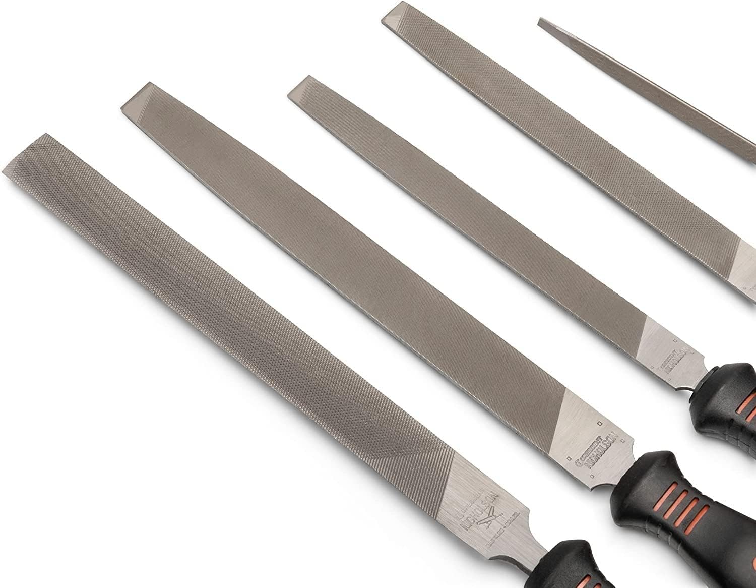 Crescent Nicholson 22040HNNN 5 Piece General Purpose File Set with Ergonomic Handles - Image 2
