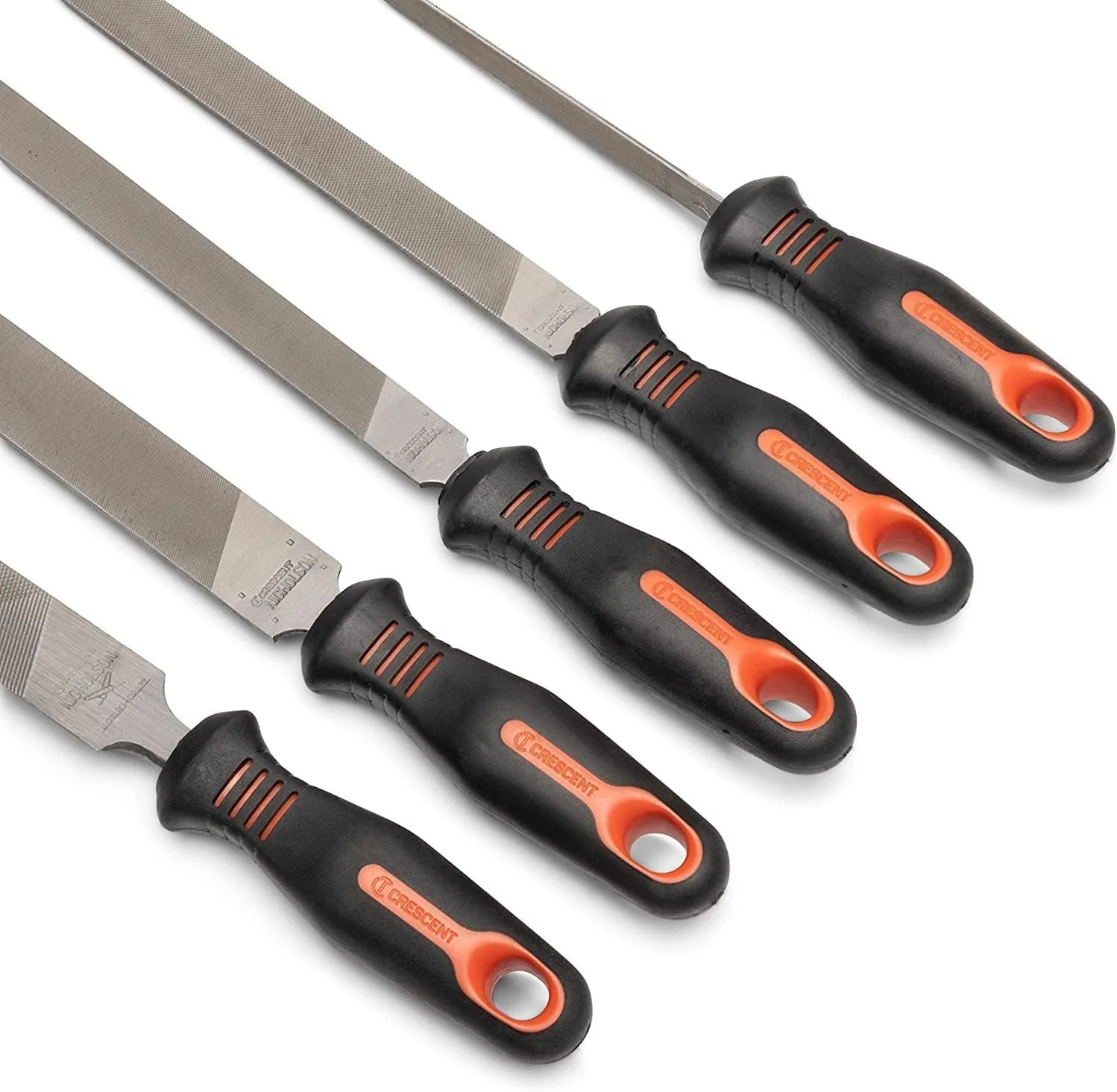 Crescent Nicholson 22040HNNN 5 Piece General Purpose File Set with Ergonomic Handles - Image 3