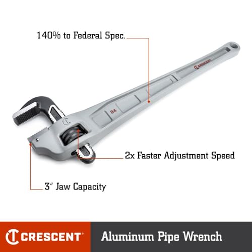 Crescent 24" Aluminum Offset Handle Pipe Wrench - Image 5