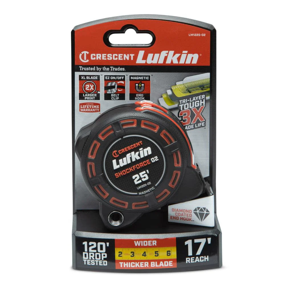 Crescent Shockforce G2 Magnetic Tape Measure 1-1/4in x 25' - Image 5