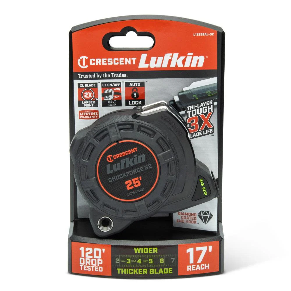 Crescent Shockforce Nite Eye G2 Auto Lock Tape Measure 1 1/4in x 25' - Image 3