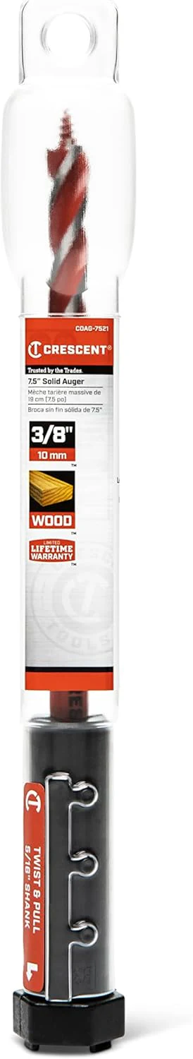 Crescent CDAG-7521 Solid Auger Drill Bit, 7.5" x 3/8" - Image 6