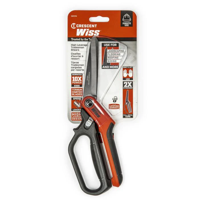 Crescent W11TM 11" Heavy-Duty Titanium Coated Single Ring Tradesman Shears - Image 2