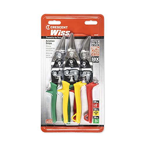 Crescent Wiss 3 Piece MetalMaster Compound Action Aviation Snip Set - M123R - Image 13