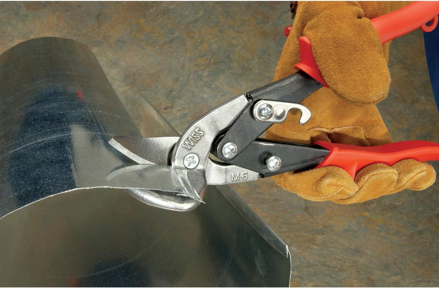 Crescent Wiss M6R 9-1/4" Metalmaster Offset Straight and Left Cut Aviation Snips - Image 5