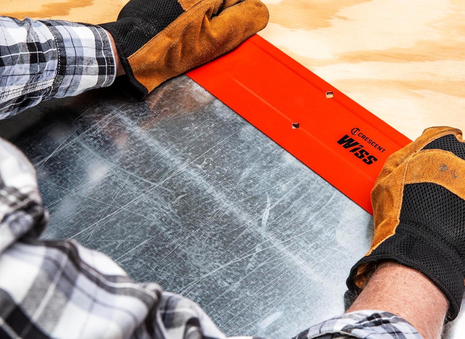 Crescent Wiss Folding Tool - Sheet Metal Bending Tool - Made from 16 Gauge Steel - Hand Tool for HVAC Applications - WF12-12", Red - Image 5