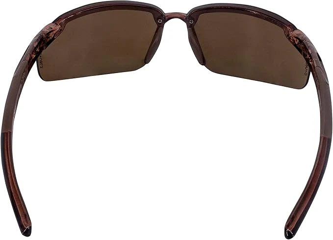 Radians 29117 Crossfire Brown Safety Glasses, Scratch-Resistant, Frameless - Image 3