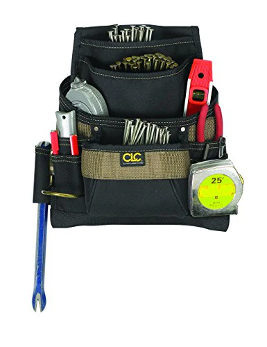 Custom Leathercraft 1620 Tool Bag, 11 Pockets, Steel Hammer Loop , Blue - Image 2