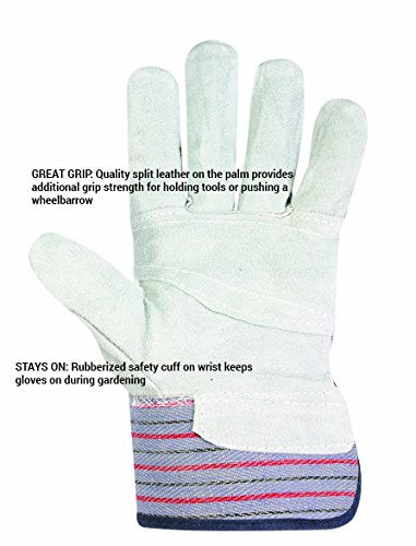 Custom Leathercraft 2046 Work Gloves with Safety Cuff and Wing Thumb, 1-Pair - Image 2