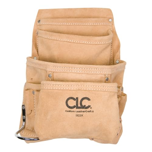 Custom Leathercraft CLC I923X Suede Carpenter's Nail and Tool Bag, 10 Pocket - Image 2