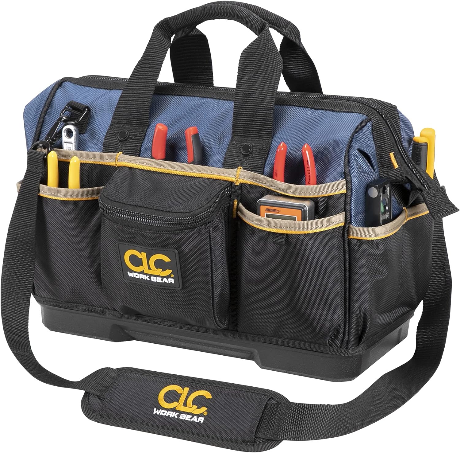 Custom Leathercraft CLC Work Gear PB1563 16" Molded Base BigMouth Tote Tool Bag - Image 2