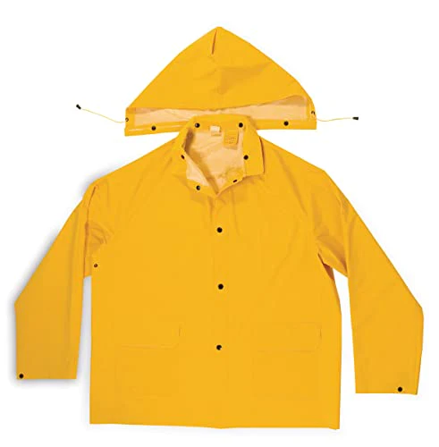 Custom Leathercraft mens Duty Clc 3 Piece Heavyweight Pvc Rain Suit Size X Large 872008, Yellow, X-Large US - Image 2