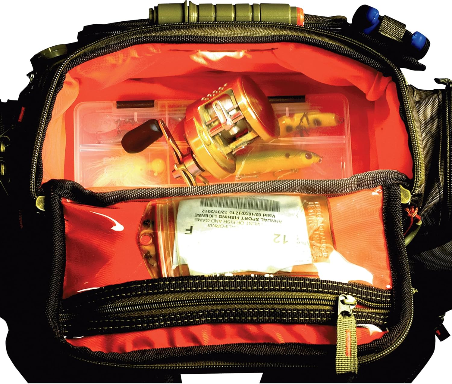 Custom Leathercraft Wild River by CLC WT3604 Tackle Tek Nomad Lighted Backpack & Four PT3600 Trays, Orange, Sand - Image 4