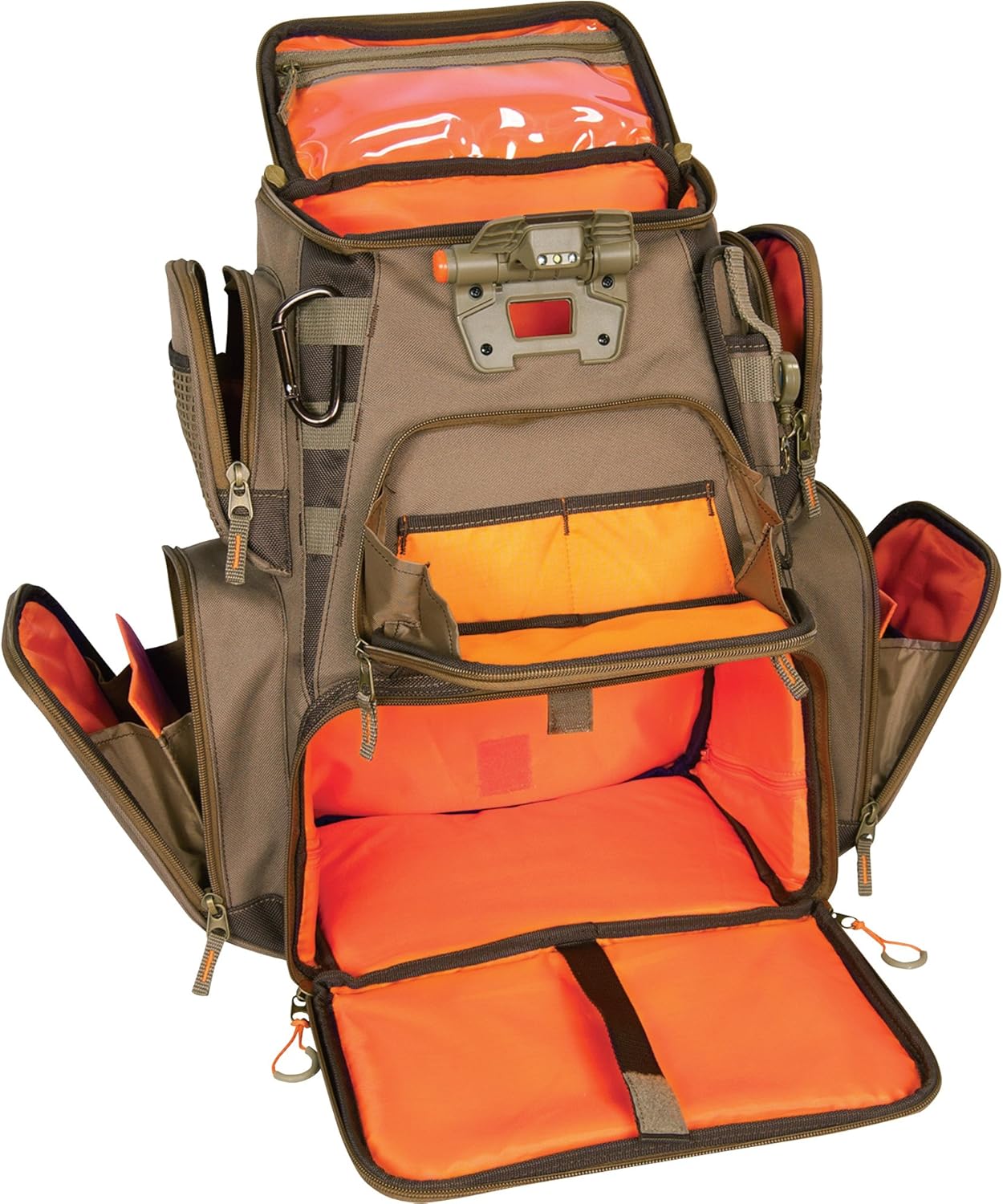 Custom Leathercraft Wild River by CLC WT3604 Tackle Tek Nomad Lighted Backpack & Four PT3600 Trays, Orange, Sand - Image 5