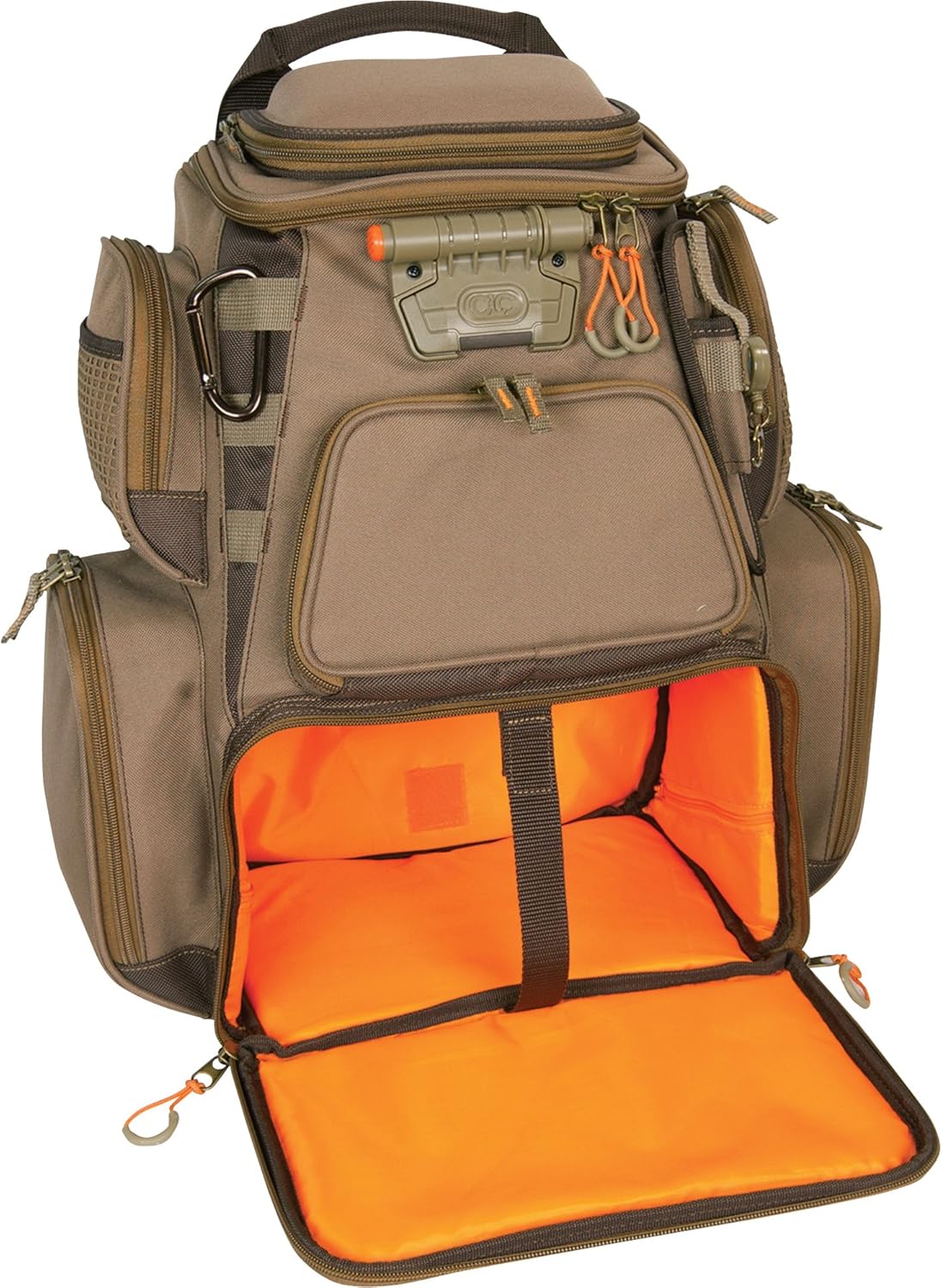 Custom Leathercraft Wild River by CLC WT3604 Tackle Tek Nomad Lighted Backpack & Four PT3600 Trays, Orange, Sand - Image 9