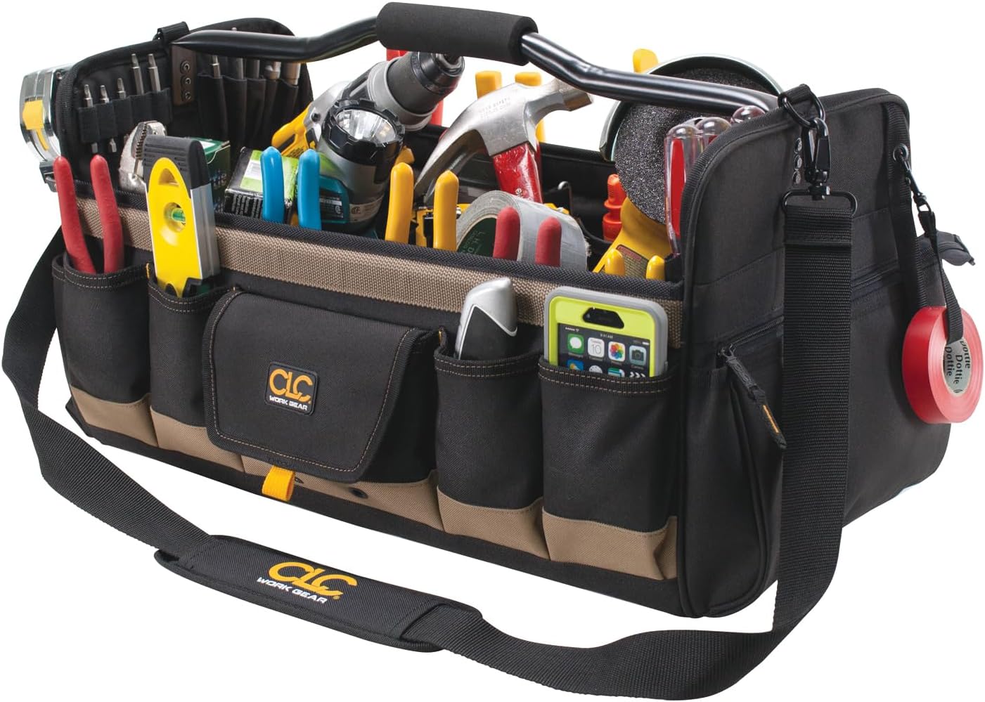 Custom Leathercraft WORK GEAR 1579 20 Inch, Open Top, Soft Sided Tool Box, 27 Pockets - Image 3