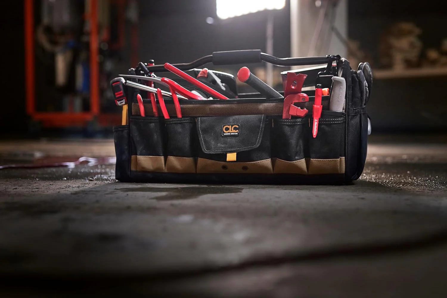 Custom Leathercraft WORK GEAR 1579 20 Inch, Open Top, Soft Sided Tool Box, 27 Pockets - Image 8