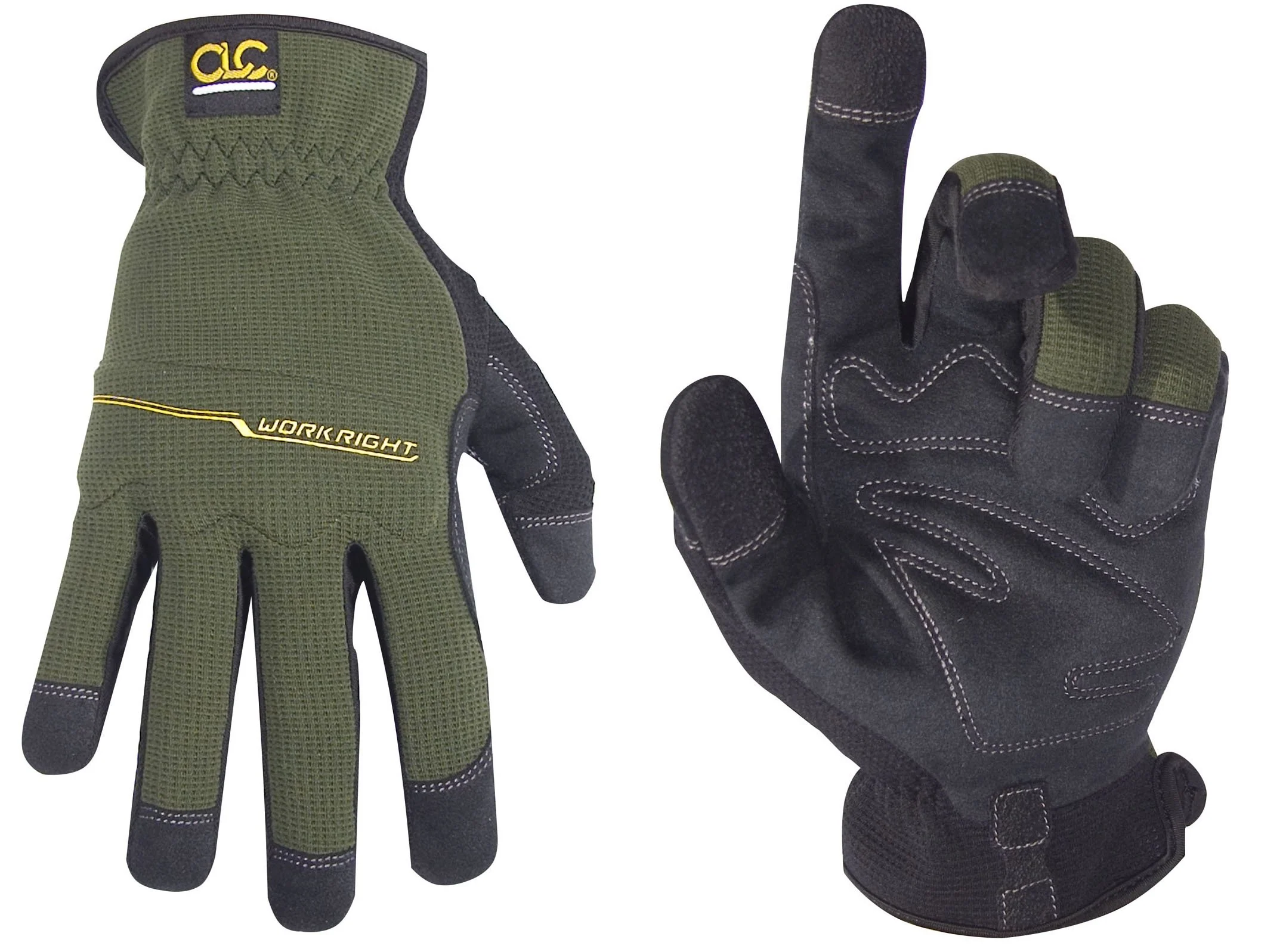 Custom Leathercraft 123M Workright Open Cuff Flex Grip Work Gloves, Medium (Pack of 1)