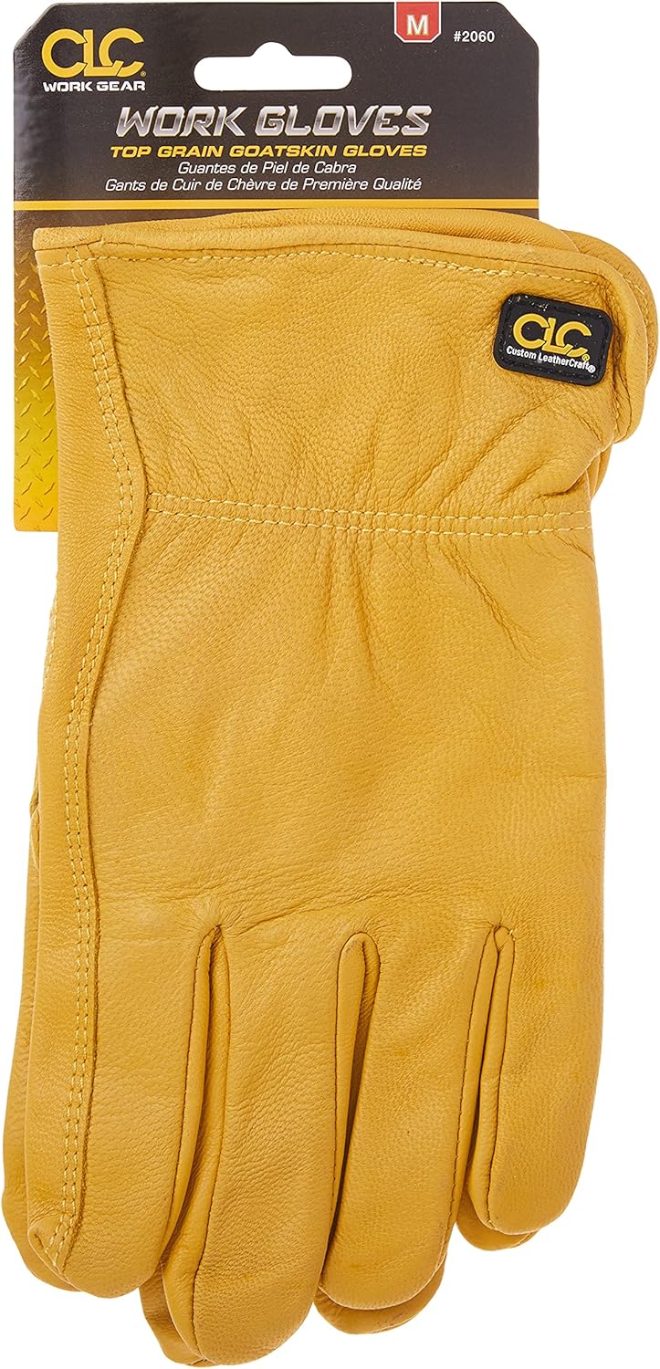 Custom Leathercraft 2060M Top Grain Goatskin Work Gloves, Medium (Pack of 1) - Image 5