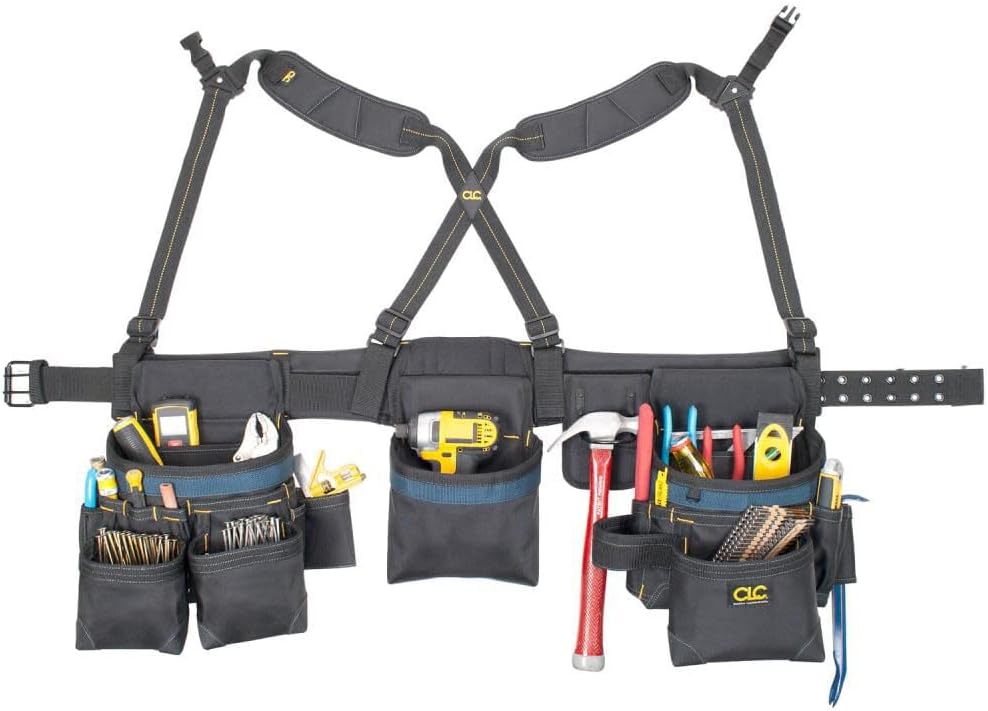 Custom Leathercraft2617 Framing Master Tool Belt, 28-Pocket,Grey - Image 2