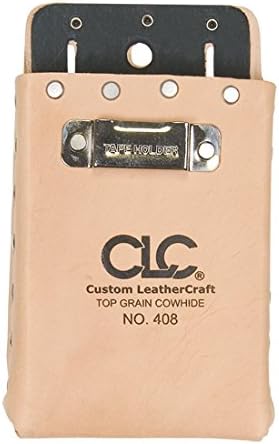 Custom Leathercraft408 Box-Shaped All-Purpose Pouch Tan, 4-1/2-In x 7-1/2-In w/tape clip - Image 3