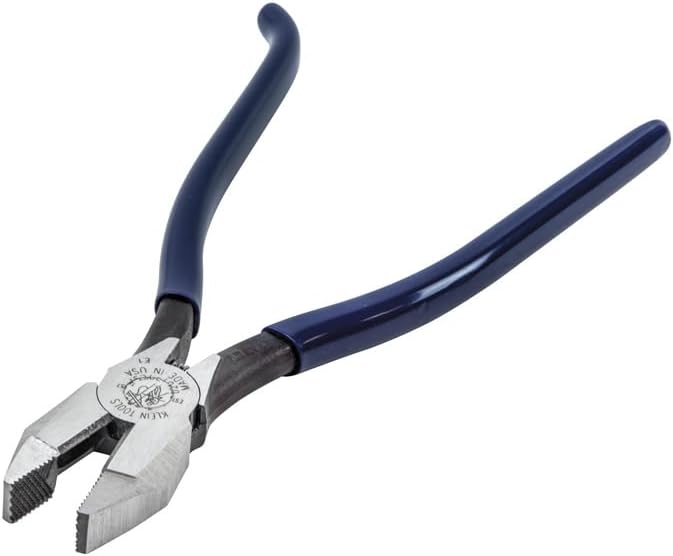 Klein Tools D201-7CST Ironworker Pliers, Spring Loaded Side Cutters, Twists and Cuts Annealed Rebar Tie Wire, Heavy-duty Knurled Jaws, 9-Inch - Image 3