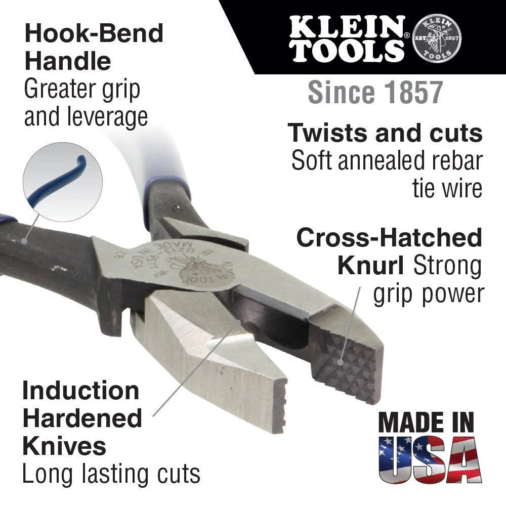 Klein Tools D213-9STT Ironworker Pliers with Tether Ring - Image 2