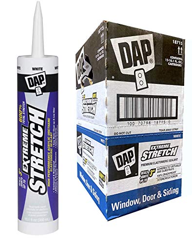 Dap 12 Pack 10.1 oz. Extreme Stretch Premium Crackproof Elastomeric Sealant, White