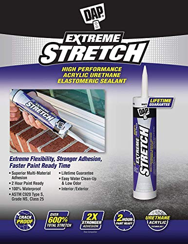 Dap 12 Pack 10.1 oz. Extreme Stretch Premium Crackproof Elastomeric Sealant, White - Image 2